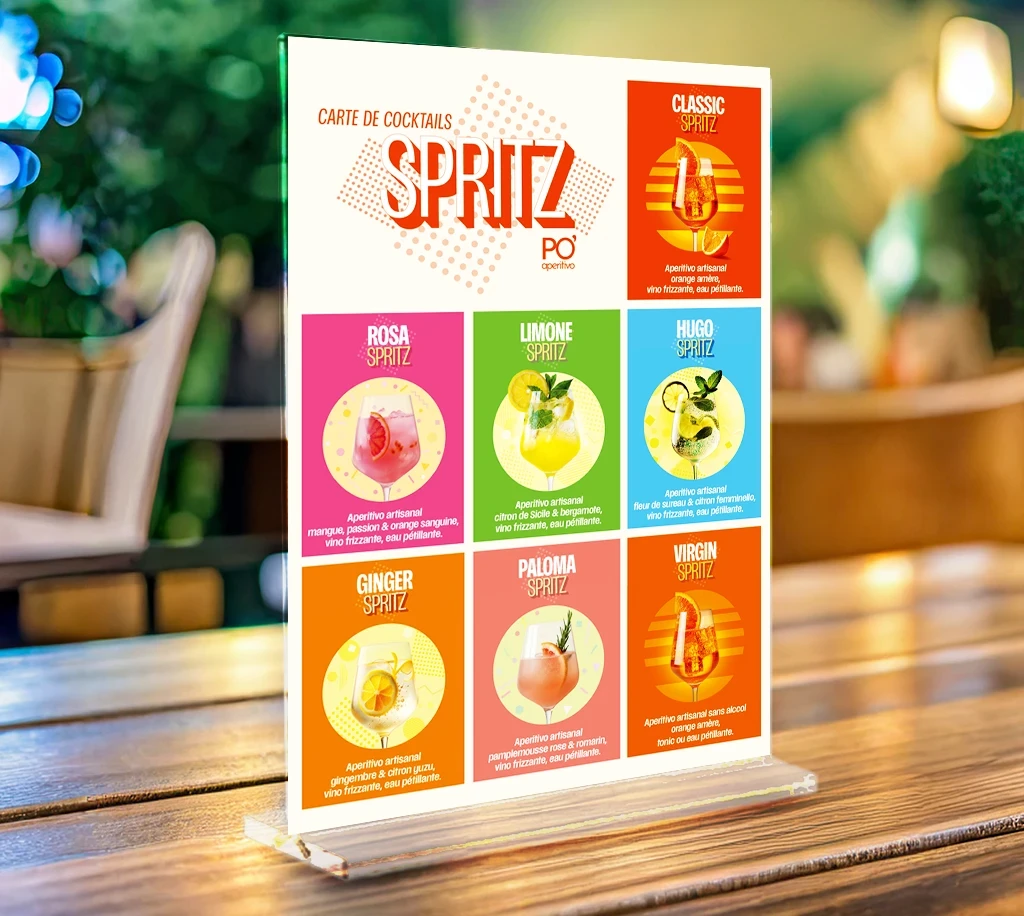 liqueurs spritz carte
